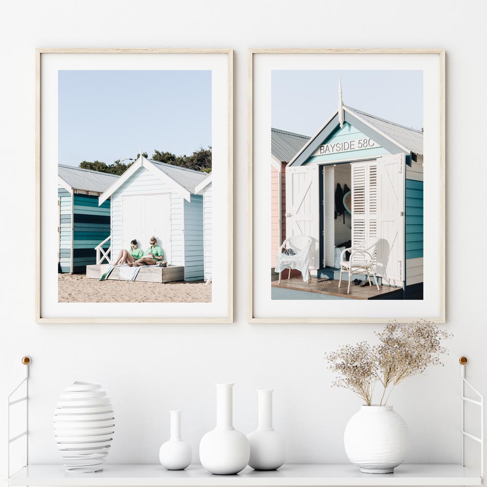 Set of 2 Art Prints - Box 58C & Brighton Bathers