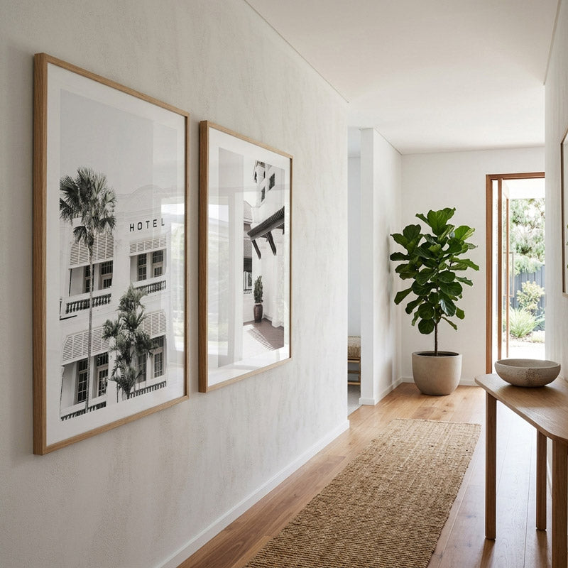 Set of 2 Art Prints - Raffles Hotel I & II