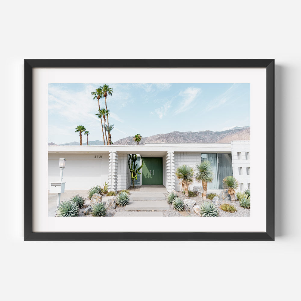 Stripe Green Door Palm Springs Art Print