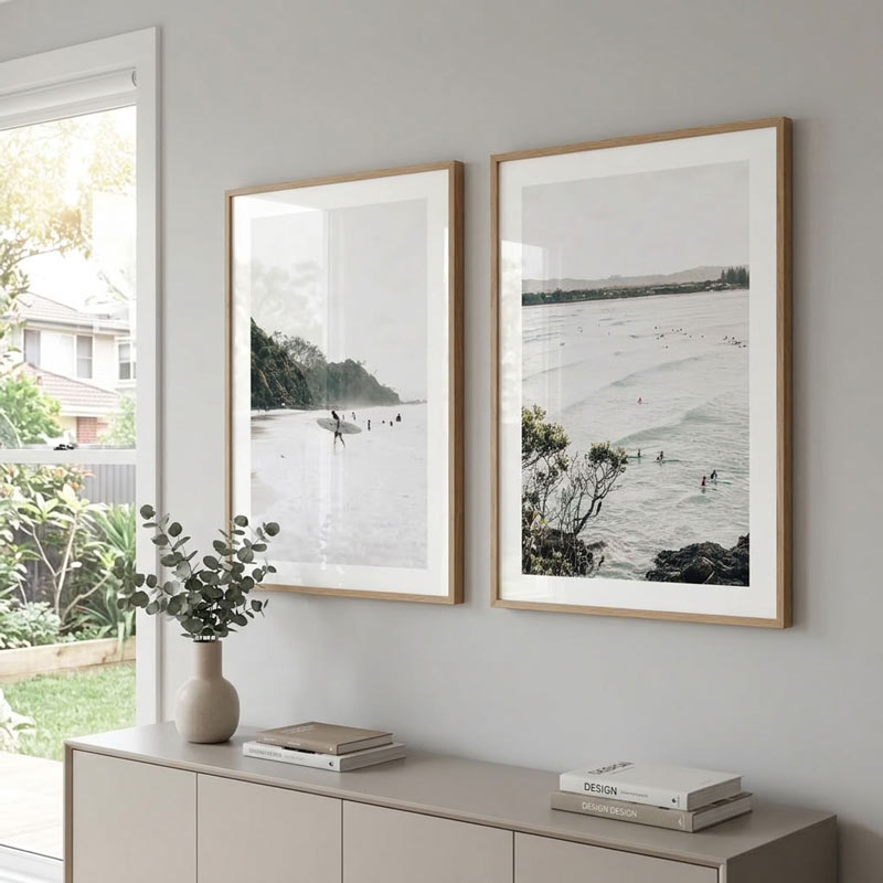 The Pass Surfers Byron Bay Coastal Art Print