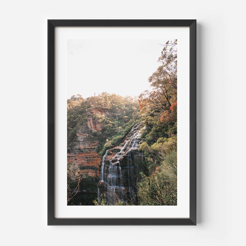 Australian Nature Wall Art: Breathtaking photograph of Wentworth Falls, ideal for framed decor.