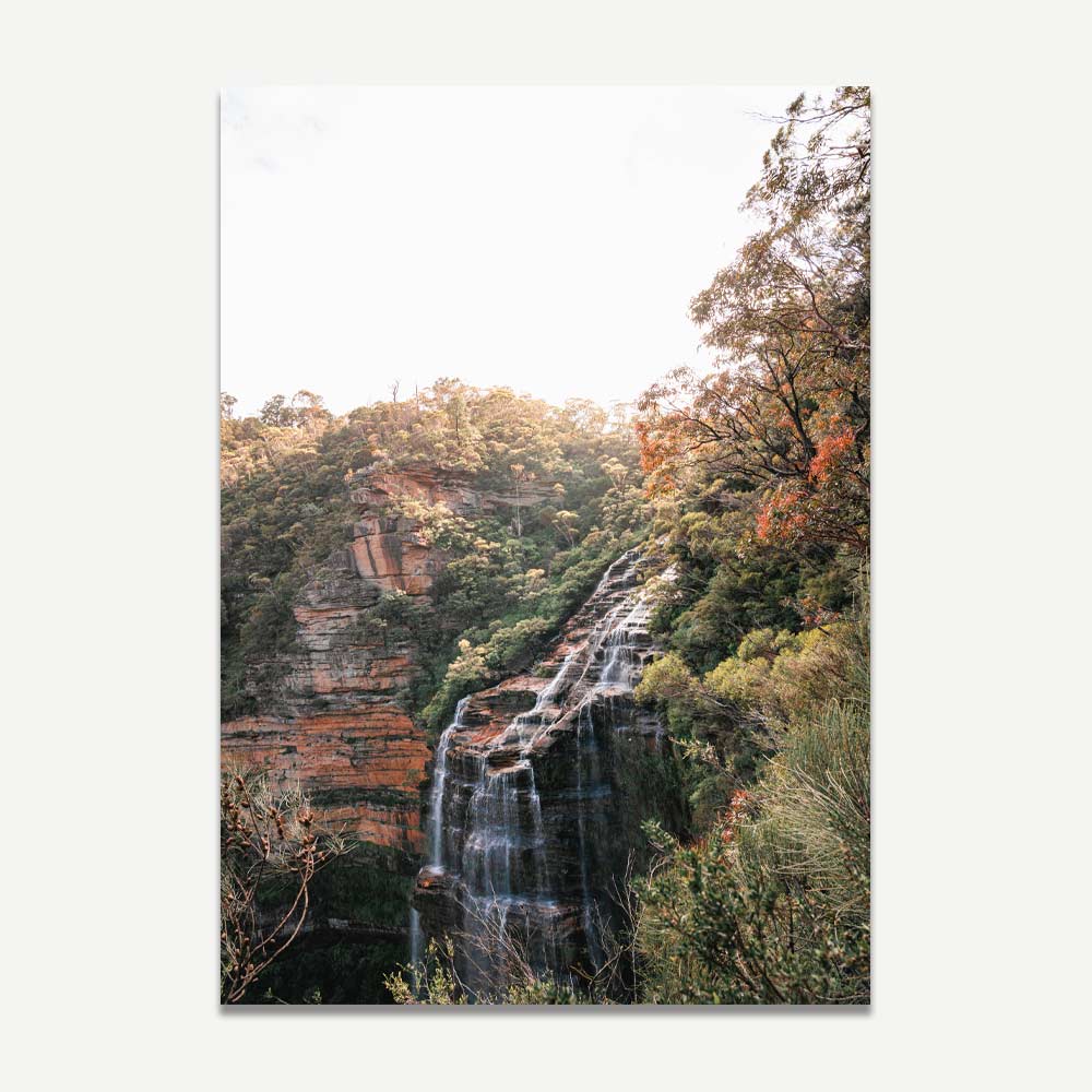 Blue Mountains Home Decor: Stylish photo of Wentworth Falls, perfect for framed display.
