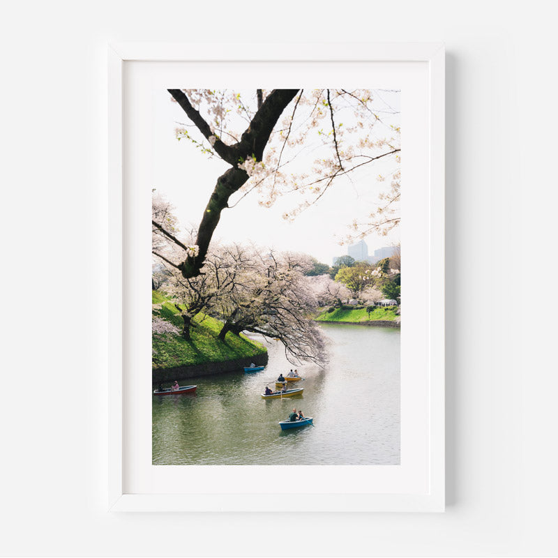 Boating in Chidorigafuchi Art Print