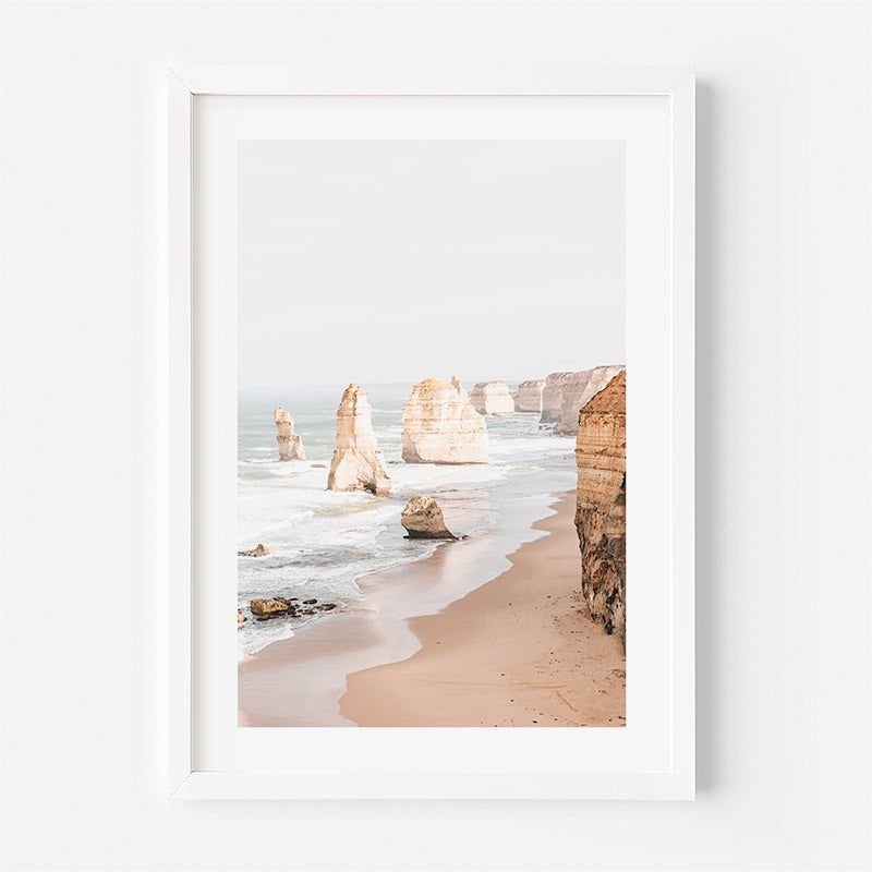 Twelve apostles in Australia captured in real photography, perfect wall art for homes and offices by Oblongshop.