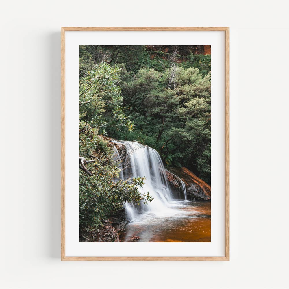 Serene Upper Falls artwork, enhancing your living or workspace ambiance.