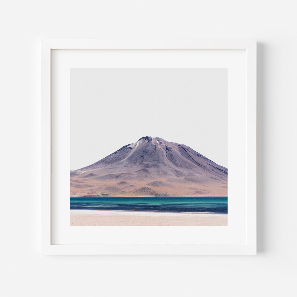 Discover the allure of Volcán Azul, an enchanting vista in San Pedro de Atacama, Chile - Ideal for Home Decor and Wall Art by Oblongshop.