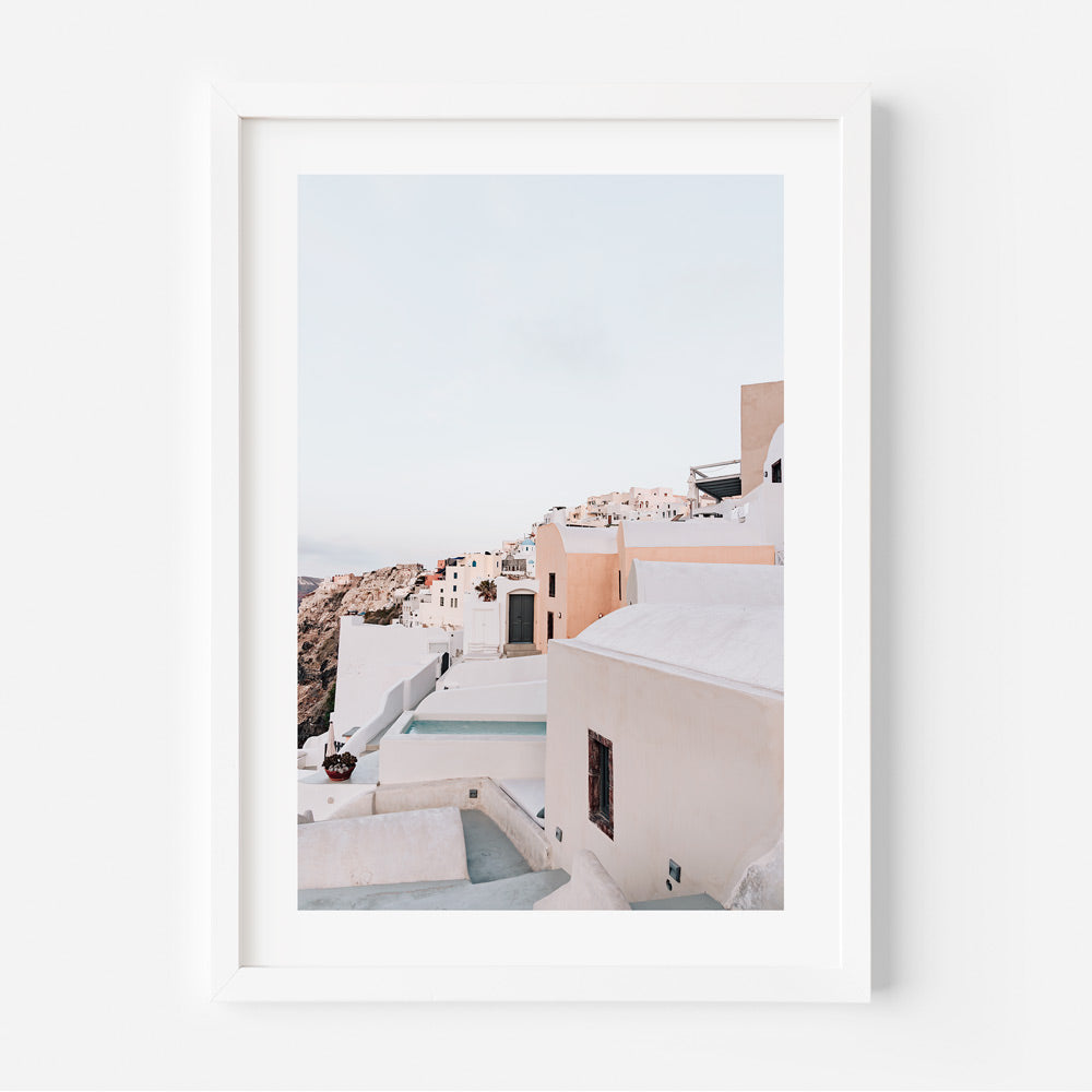 Serence Pastels Santorini Art Print