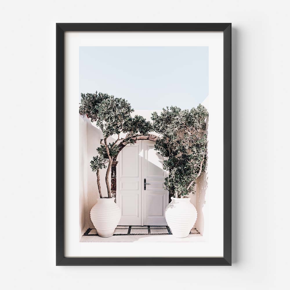 Subtle Mediterranean nature art in white tones, perfect for calm and stylish living room or bedroom spaces