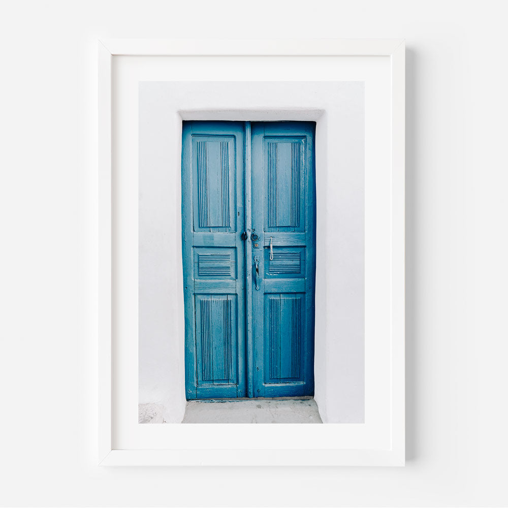 Oia Blue Door Art Print