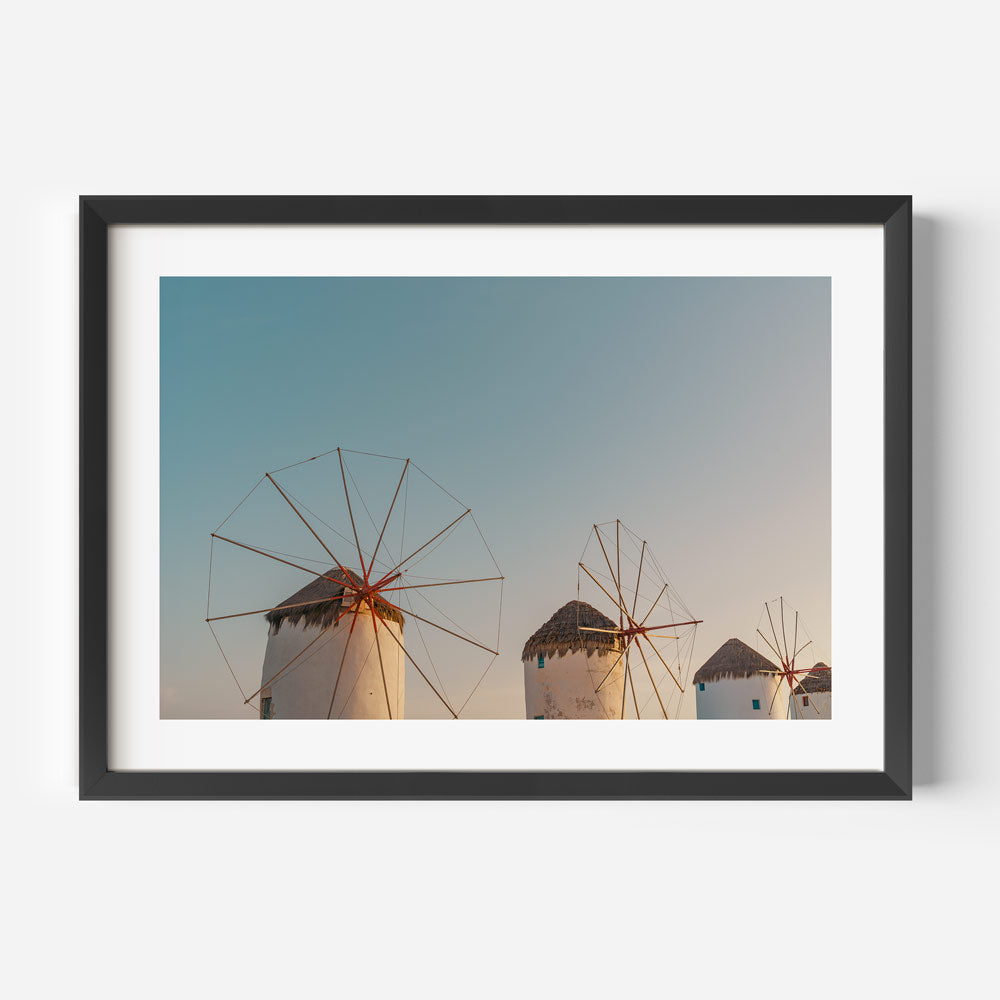 Mykonos Windmills Art Print