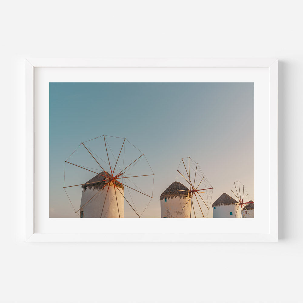 Mykonos Windmills Art Print