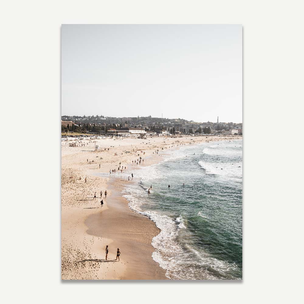 The print of Bondi beach in the morning