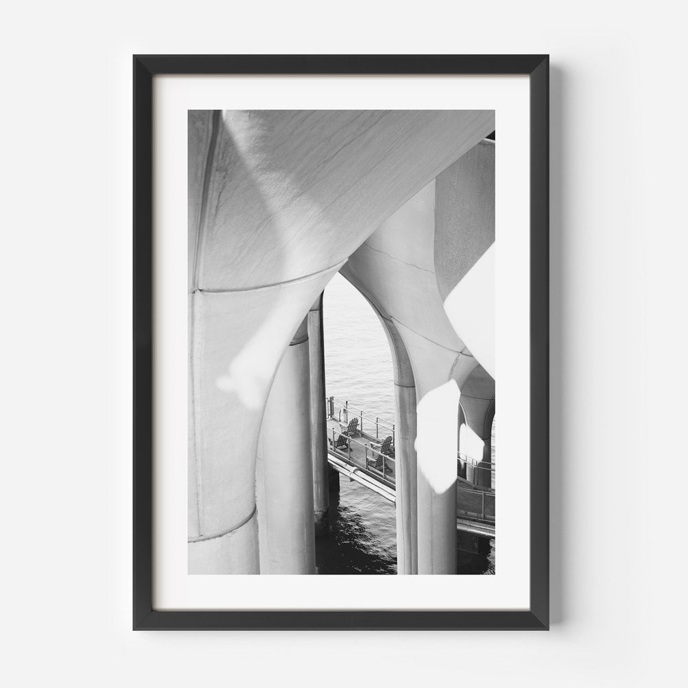 blongshop's wall art: BW Little Island New York framed photo for home decor