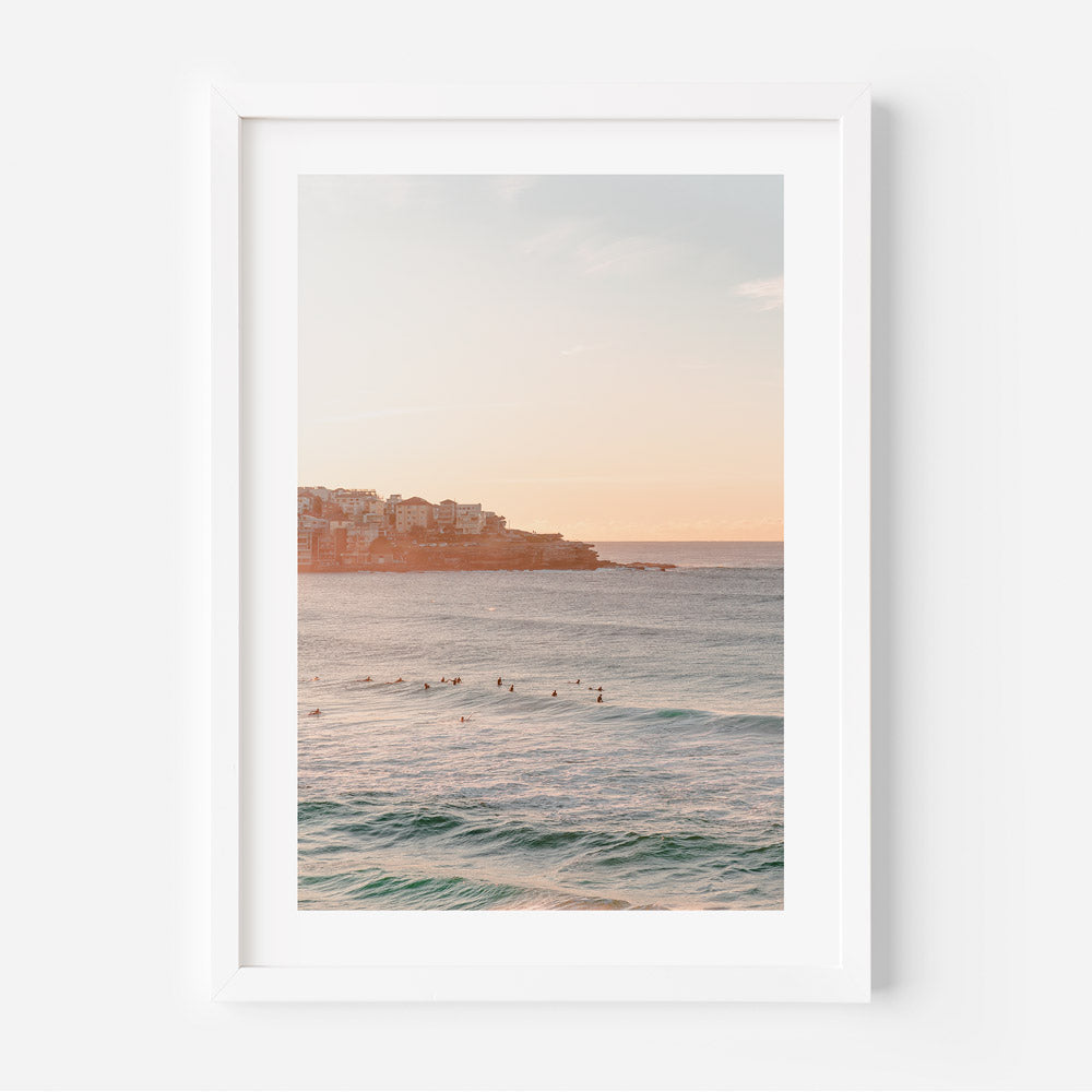Wall art decor capturing the beauty of a morning at Bondi Beach. Perfect for home or office decoration.