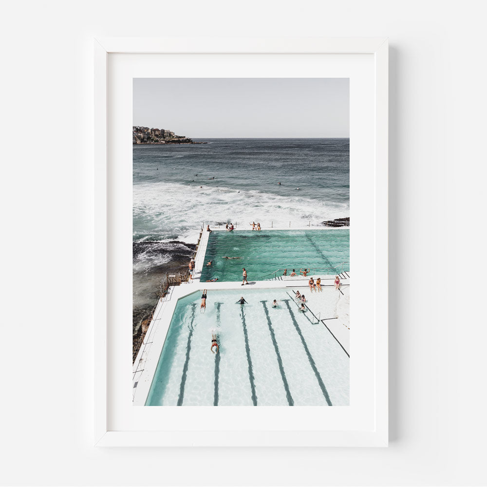 Icebergs Bathers II Art Print