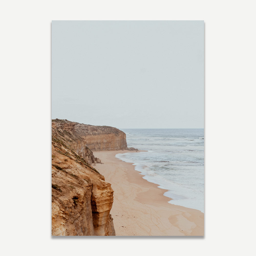 Fine art print of the Twelve Apostles and Gibson Steps along the Great Ocean Road, featuring dramatic coastal cliffs and ocean waves.