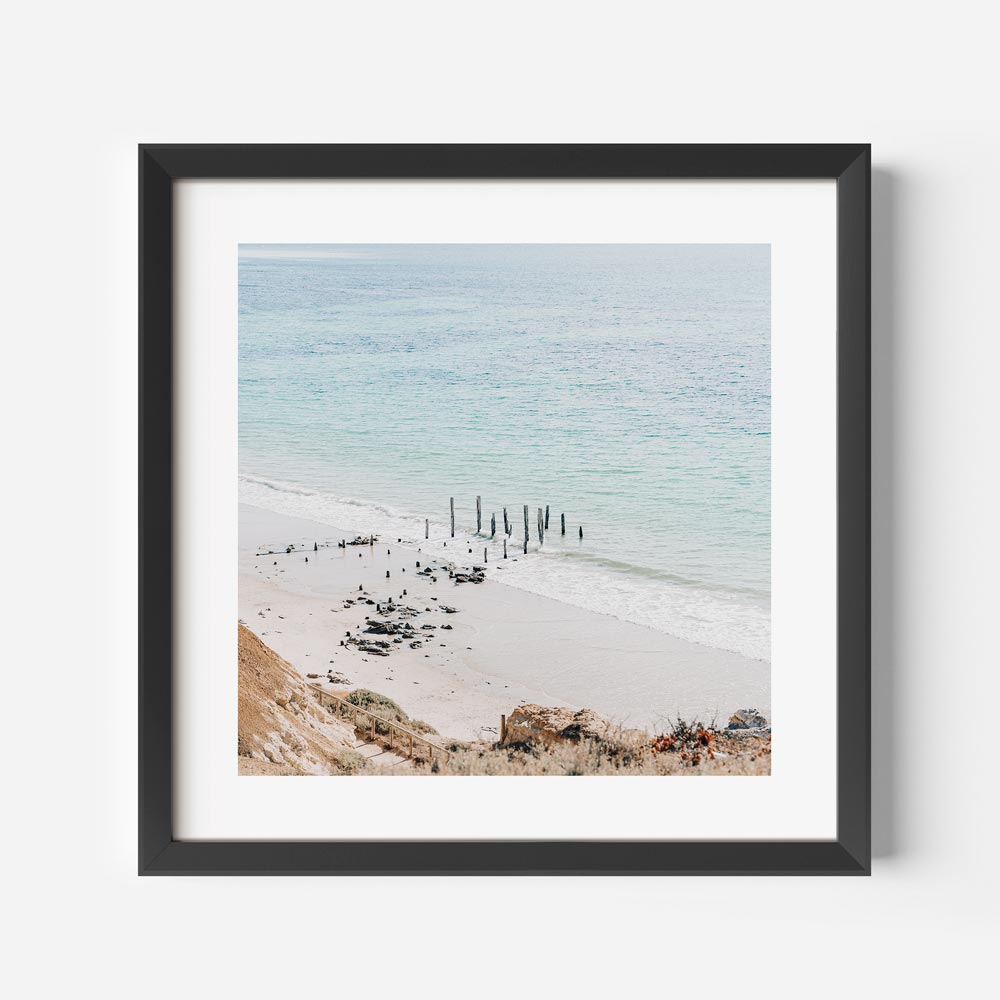 Old Pier Port Willunga SQ Art Print