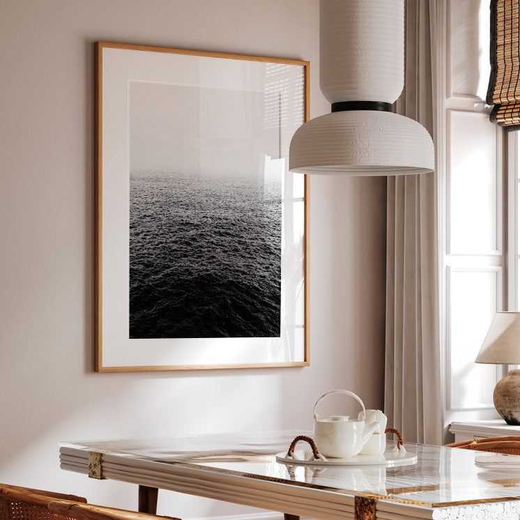 BW Ocean Art Print
