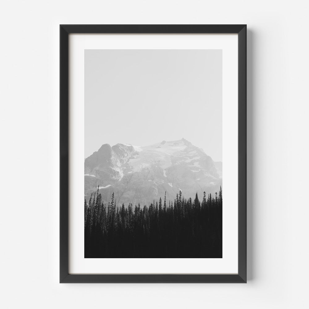 Monochrome Wall Art: Stunning poster showcasing the majestic beauty of Mt. Matier. Adds elegance to any room. Fine art print for wall decor.