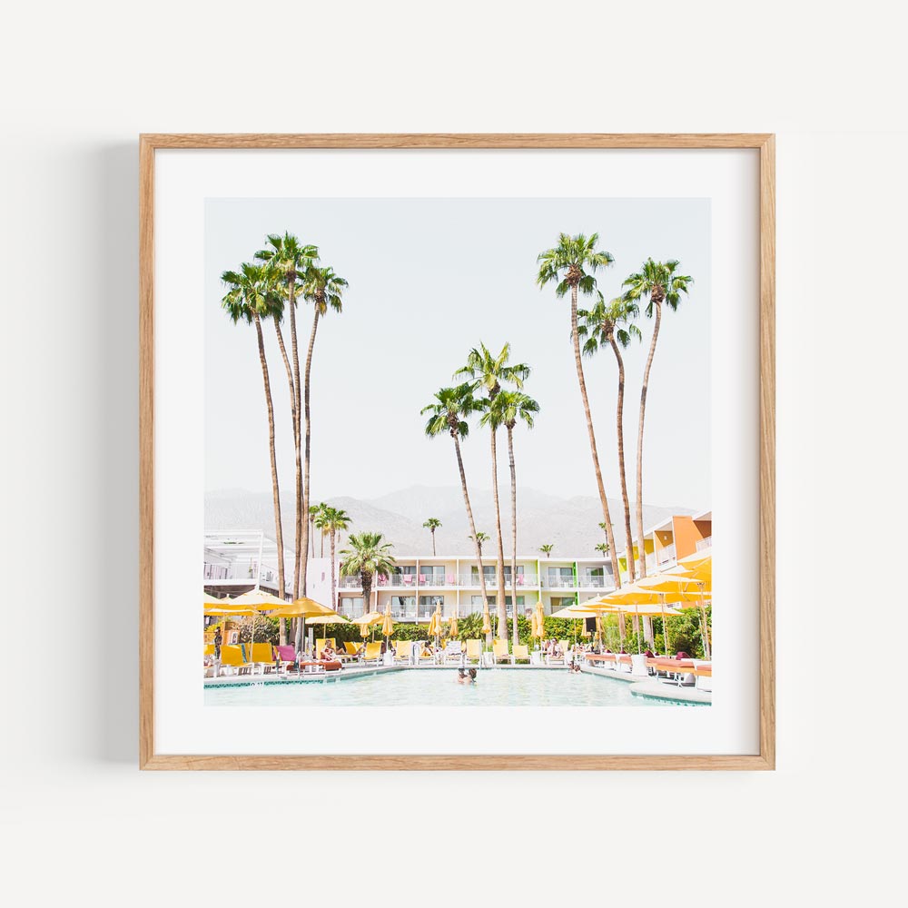 Canvas prints of palm trees and a pool at The Saguaro Hotel in Palm Springs - art wall art