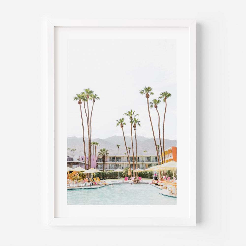 Saguaro Hotel Pool Palm Springs Art Print