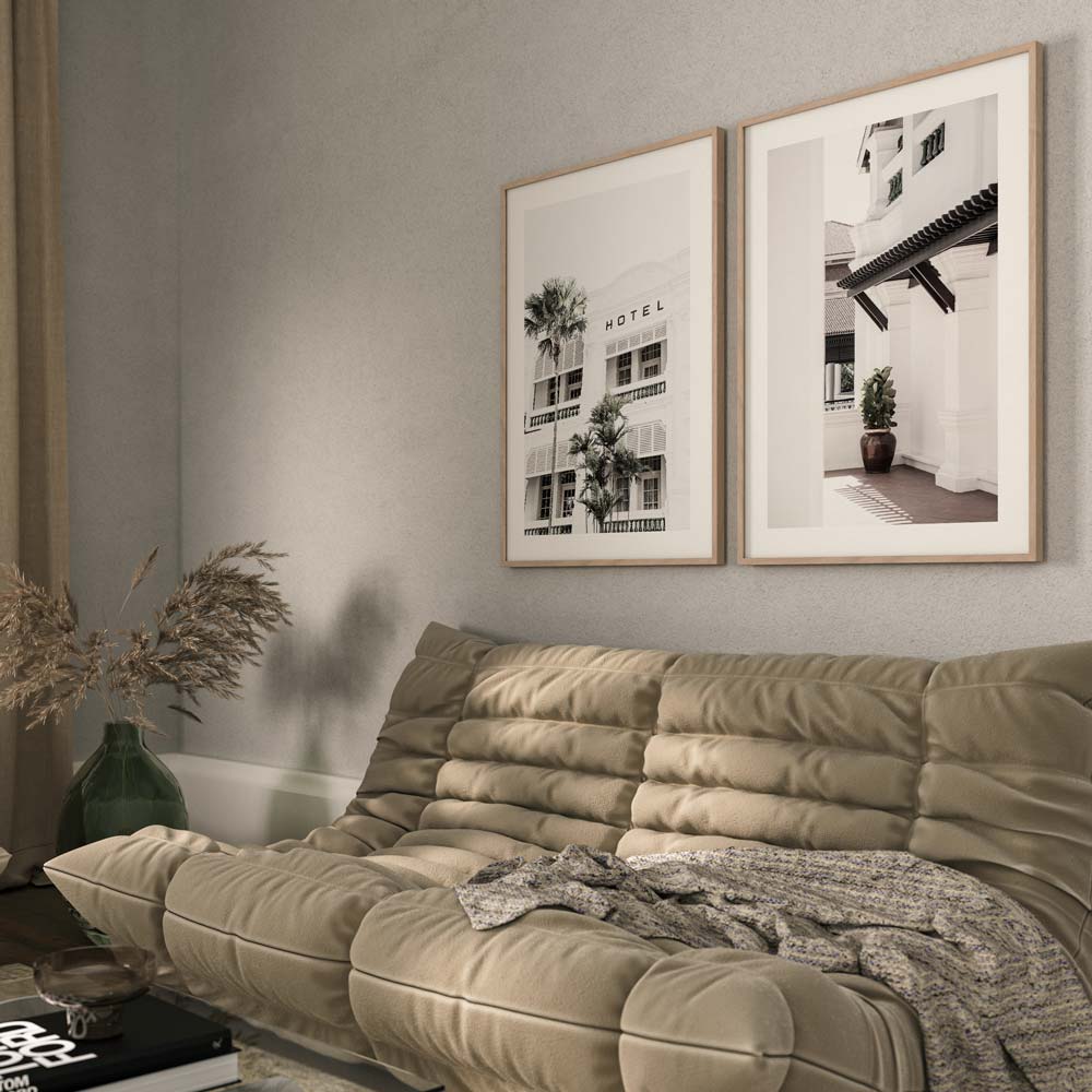 Wall artwork of the Raffles Hotel Singapore - Fine art prints