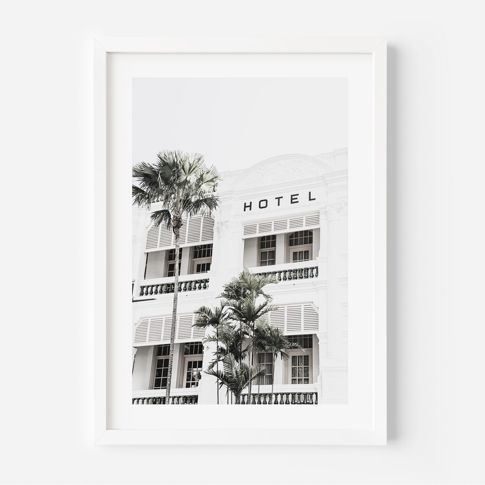 Framed photo of RAFFLES HOTEL SINGAPORE - wall art decor for home or office
