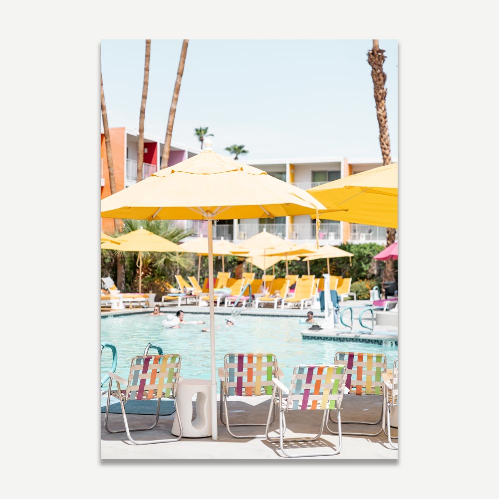 Mid-Century modern Inspired swimming pool at Saguaro Hotel Palm Springs