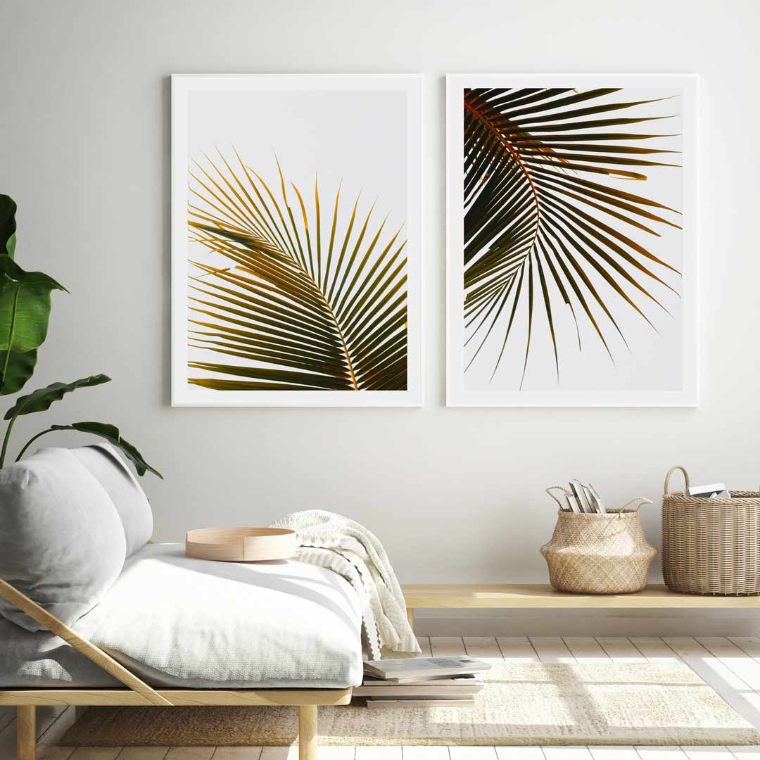 Set of 2 Art Prints - Tropical Frond I & II