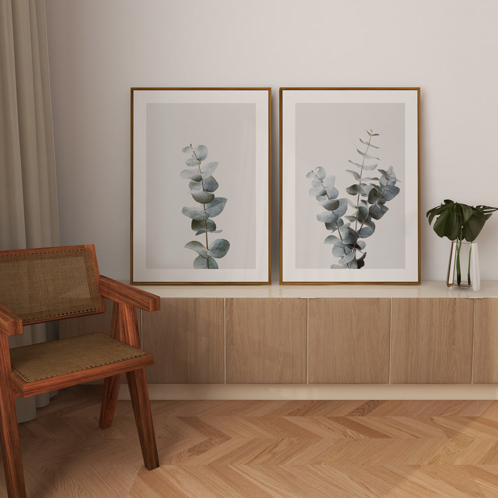 Set of 2 Art Prints - Gum Leaves I & IV