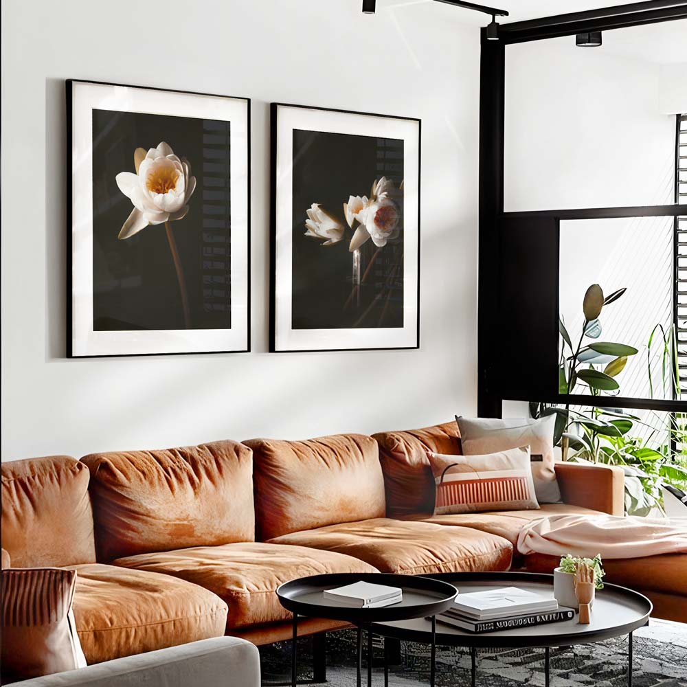 Set of 2 Art Prints - Solo Water Lily& Water Lily II