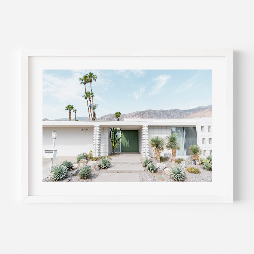 Stripe Green Door Palm Springs Art Print