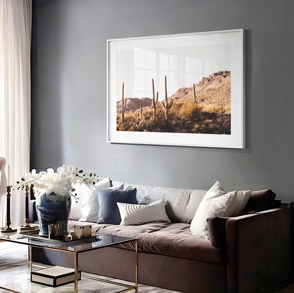 Last Light on the Saguaros Art Print