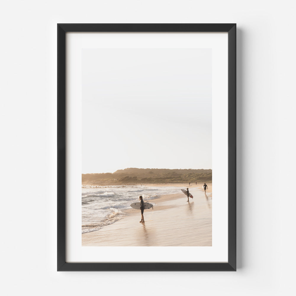Prints shop photo of surfers on Maroubra Beach