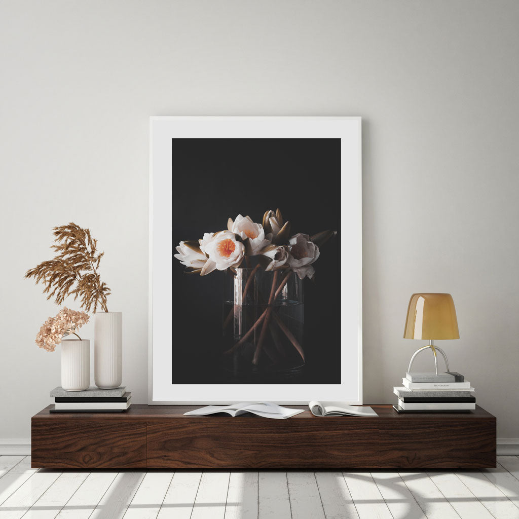 Water Lilies in a Vase Art Print