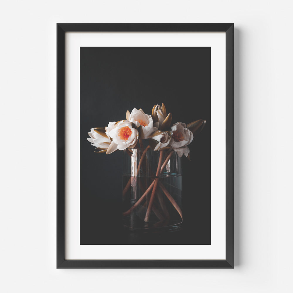 Water Lilies in a Vase Art Print