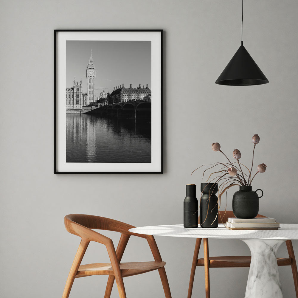 Westminsters BW Art Print