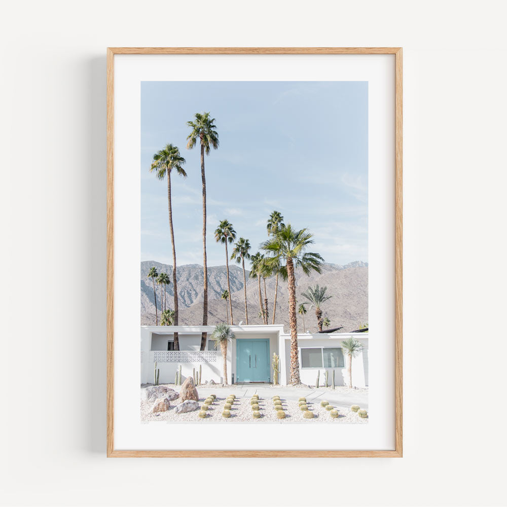 Transform your living space with this mesmerizing photo of Palm Springs, California, capturing the essence of the desert and its palm trees, ideal for wall art.