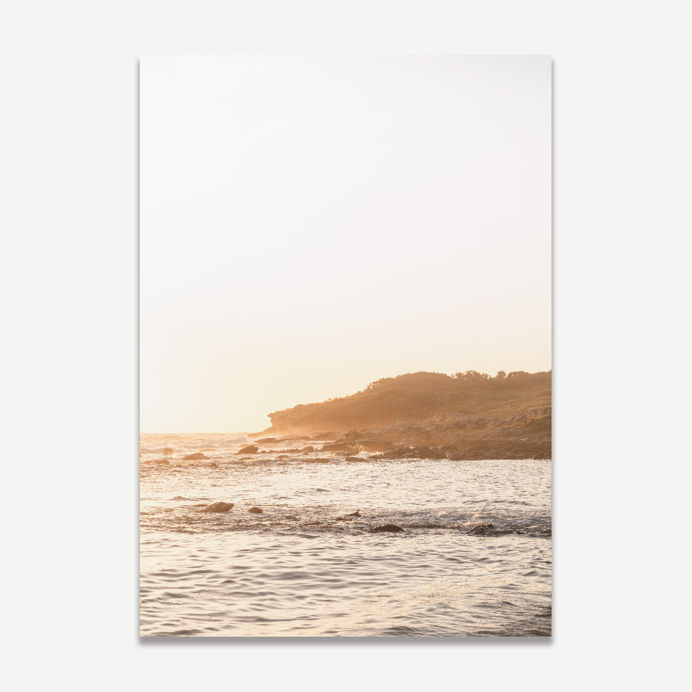 Wall art of the ocean waves, sunrise at Maroubra Beach, real photography