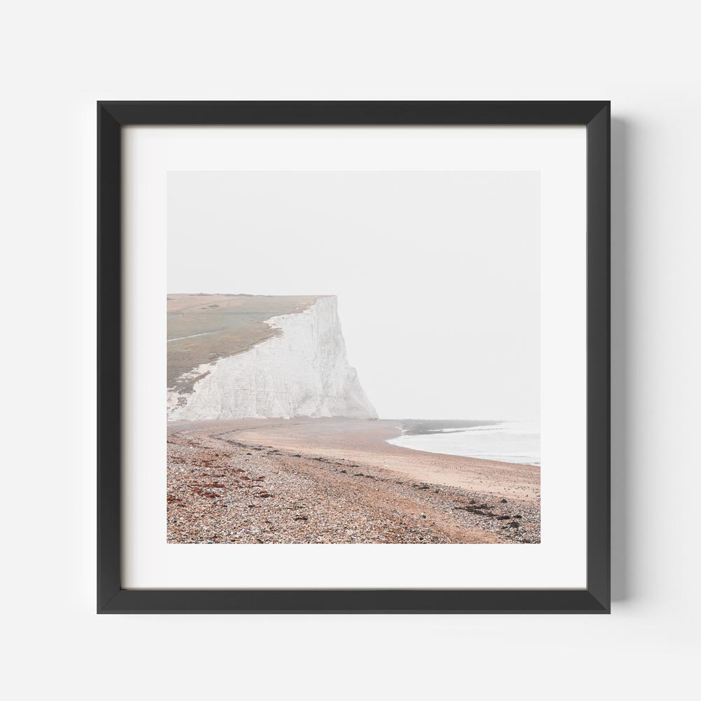East Sussex Home Decor: Stylish print of Seven Sisters cliffs, adding coastal charm to your home decor and wall art collection.