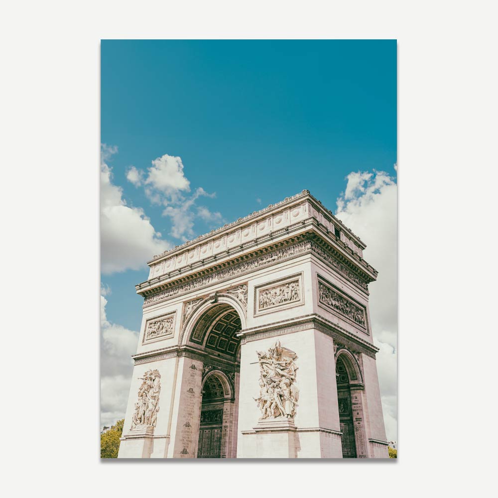 Elevate your space with this breathtaking framed photograph of Arc de Triomphe - ideal for wall art.