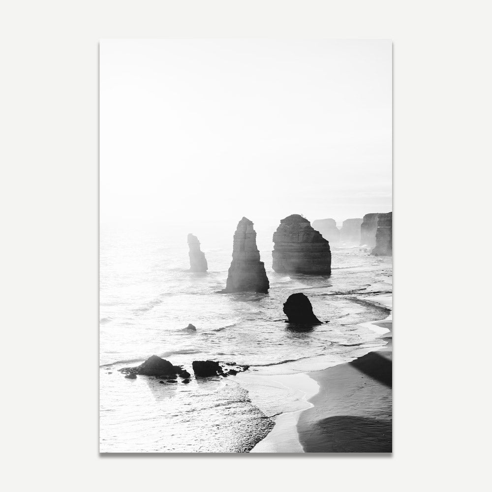 BW 12 Apostles, Great Ocean Road: A timeless addition to your home decor, perfect for wall art and fine arts.