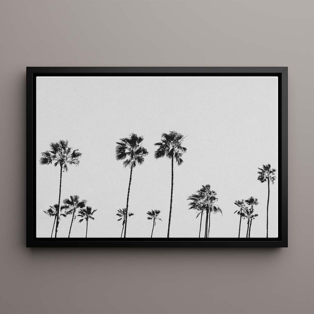 BW LA Palms Canvas Art