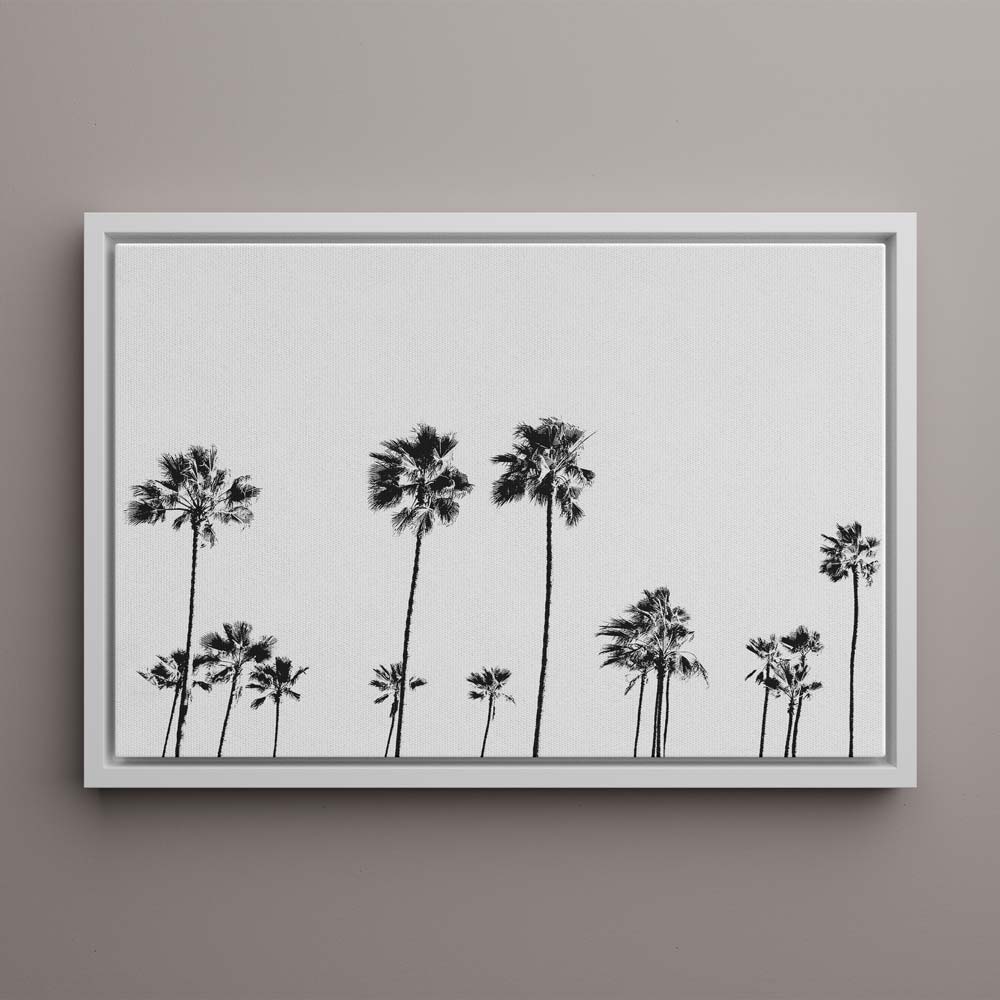 BW LA Palms Canvas Art