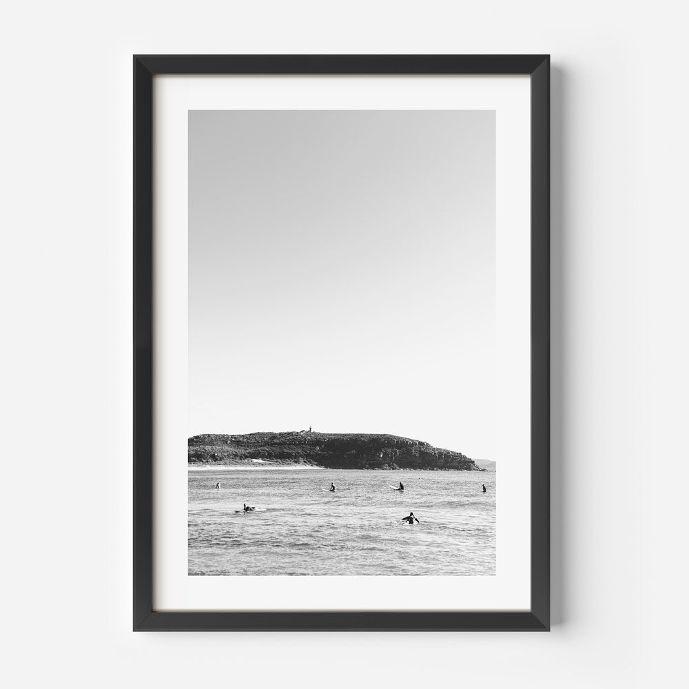Explore the beauty of Palm Beach with this captivating black and white canvas print - Great for home decor.