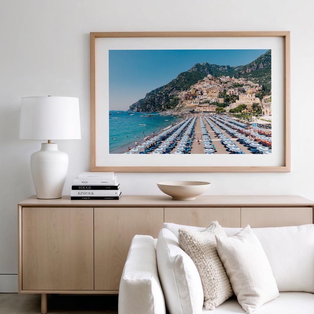 Positano Pioggia Art Print