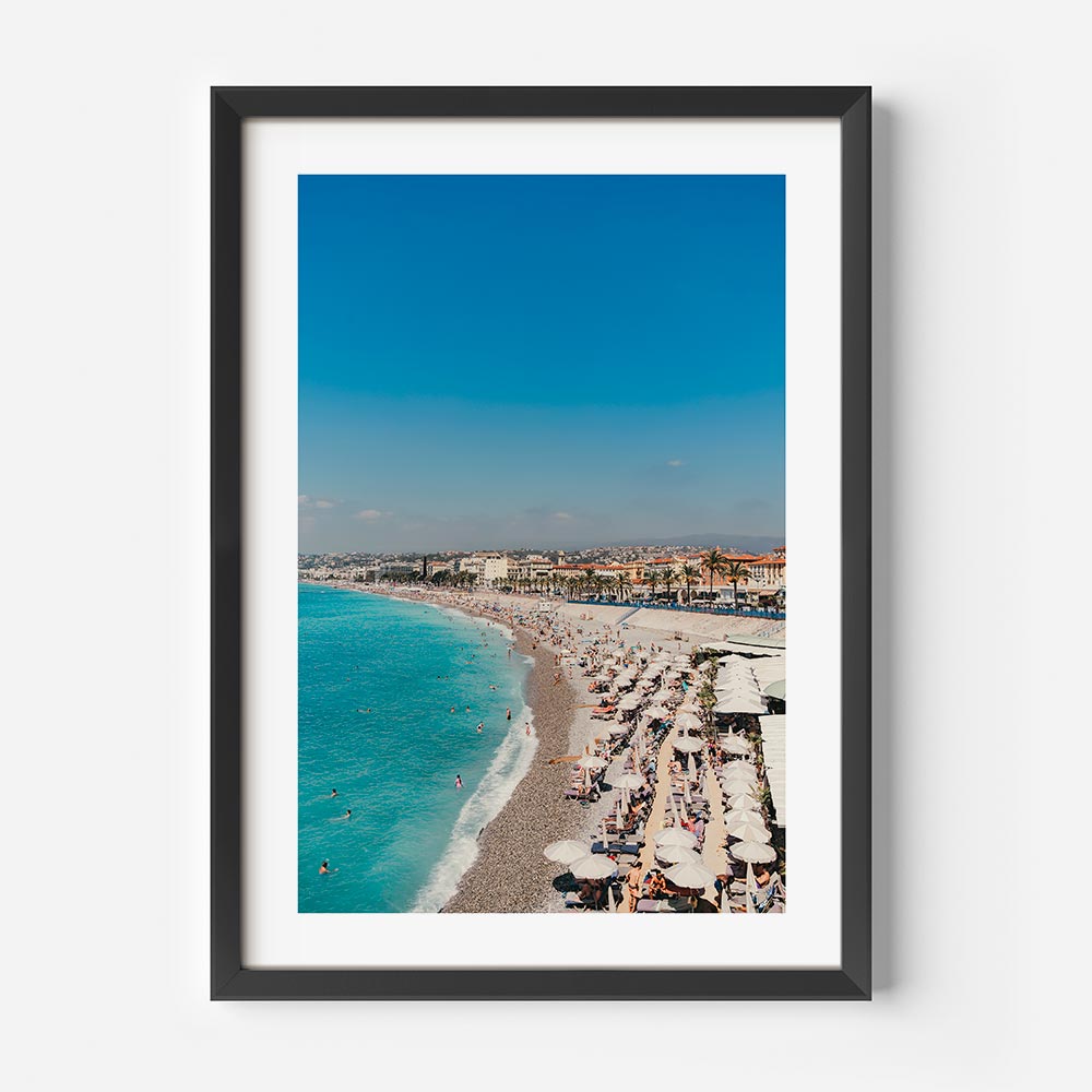 Immerse yourself in the serene charm of NICE Coastline, CÔTE D'AZUR, FRANCE with this breathtaking canvas print - perfect for home decor