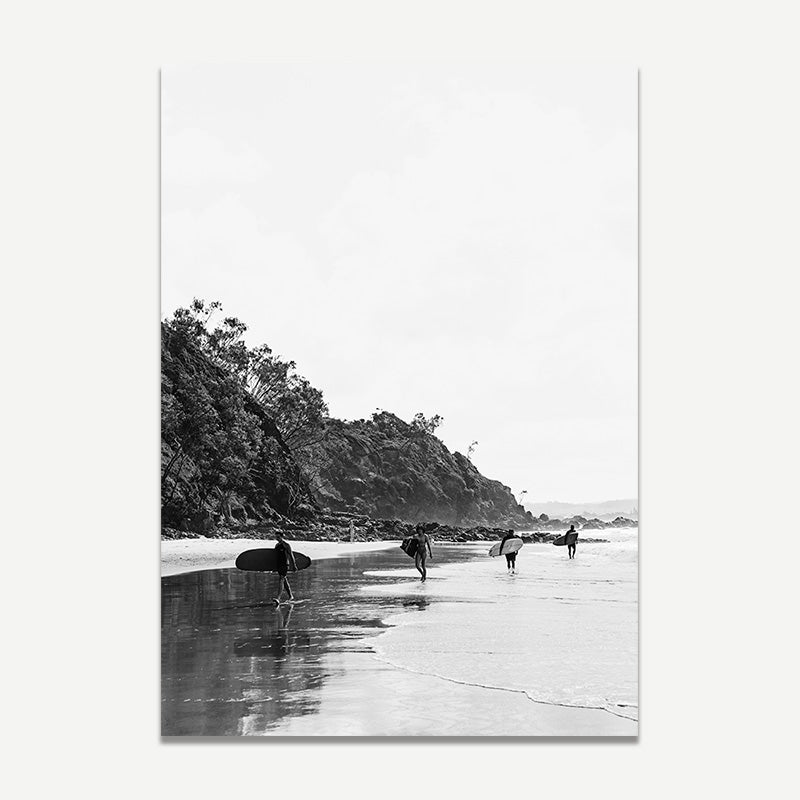 BW Wategos Surfers Art Print
