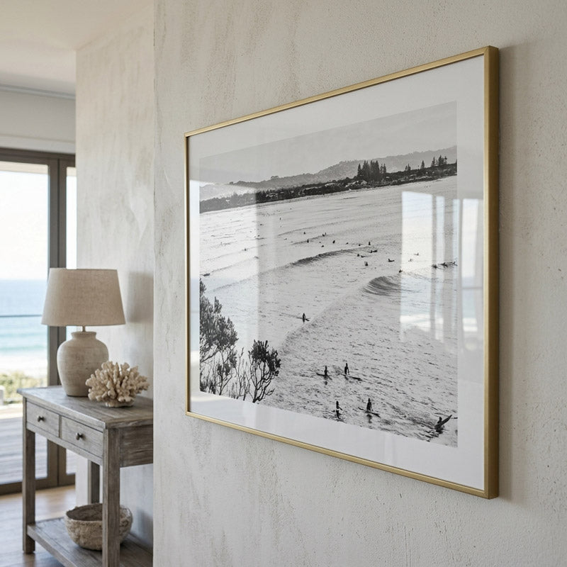 BW The Pass Byron Surfers Art Print