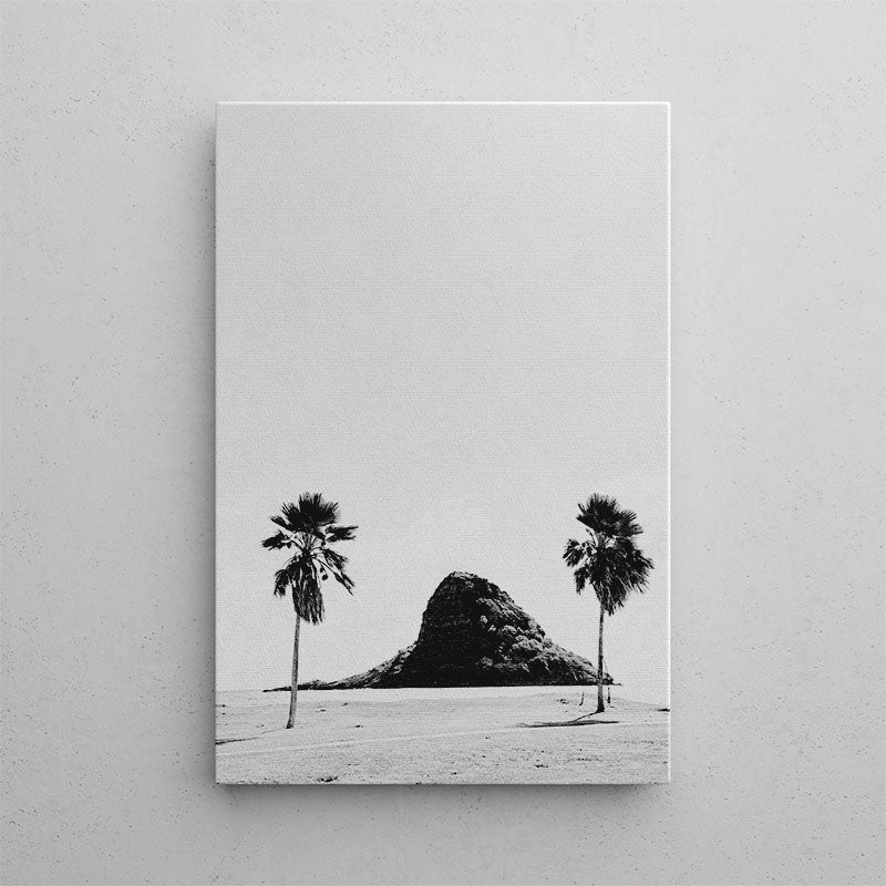 BW China Man's Hat Canvas Art